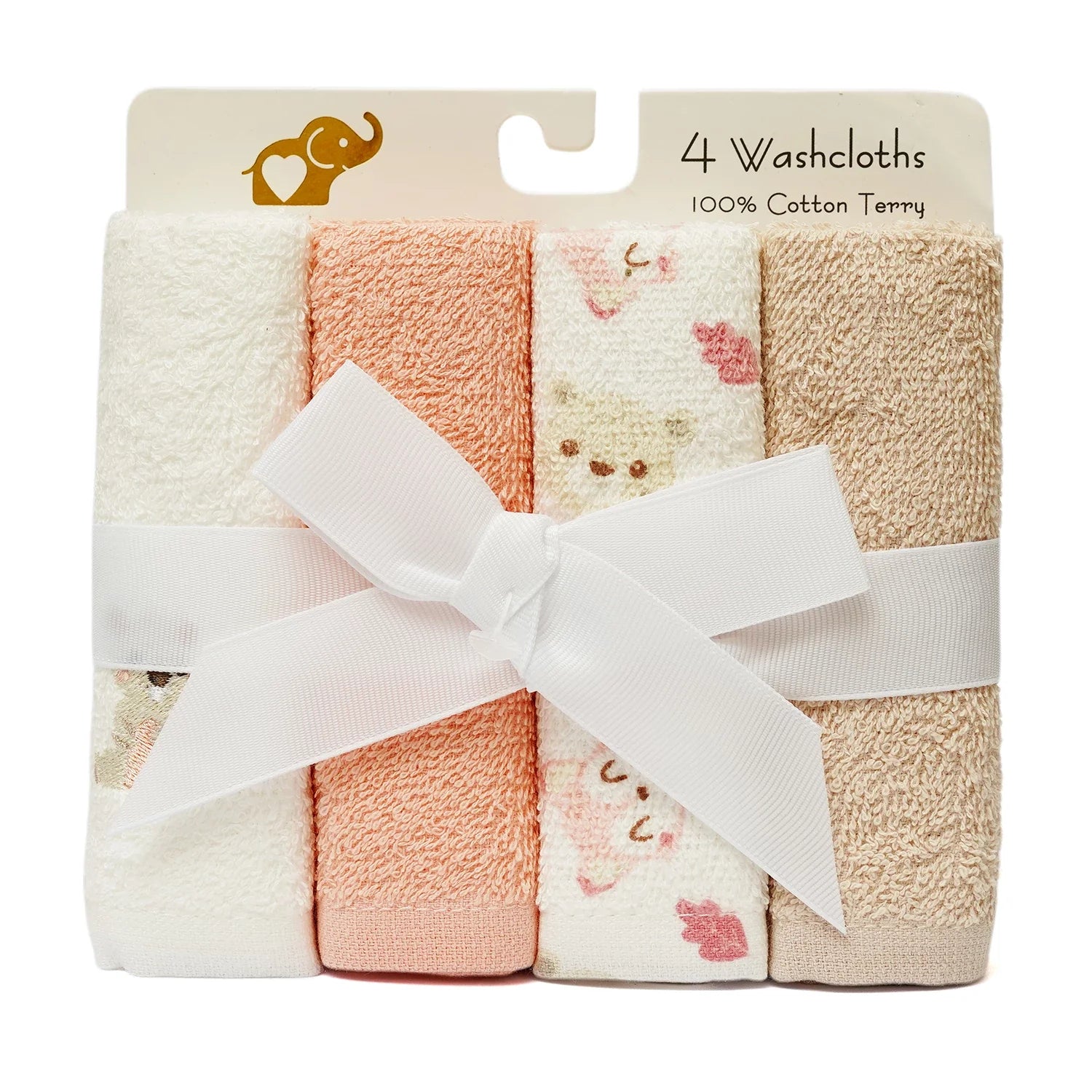 Baby Face Towels – Pack of 4 Soft Washcloths