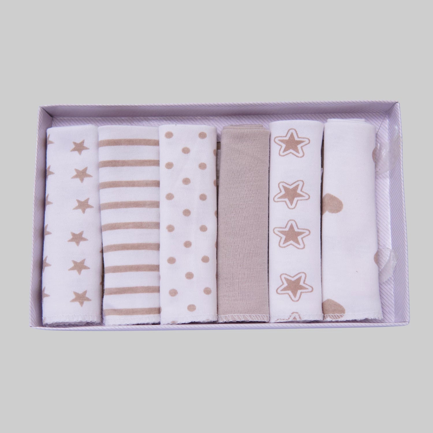 Caramell Face Towel 6 Pcs Pack - New Born