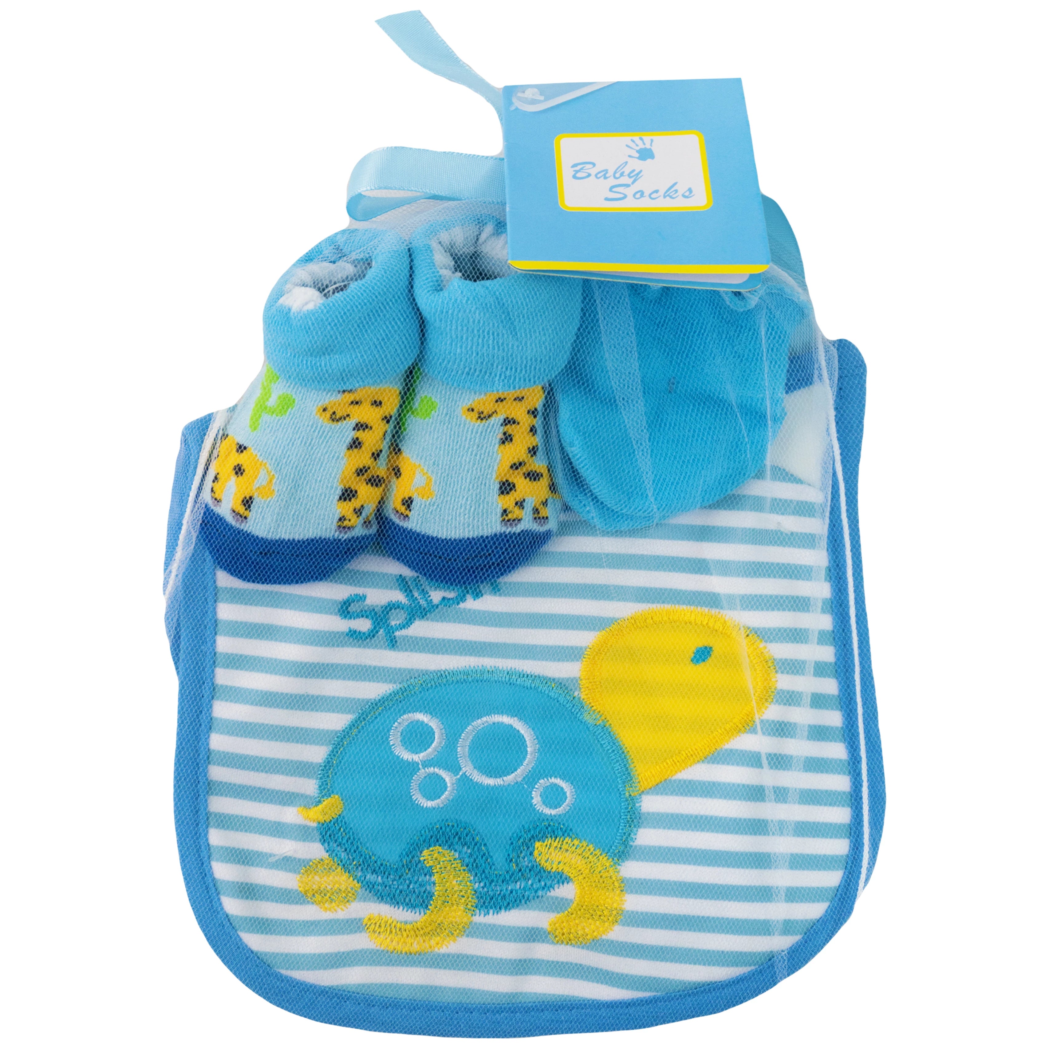 Baby Gift Set – Socks, Bibs, and Mittens