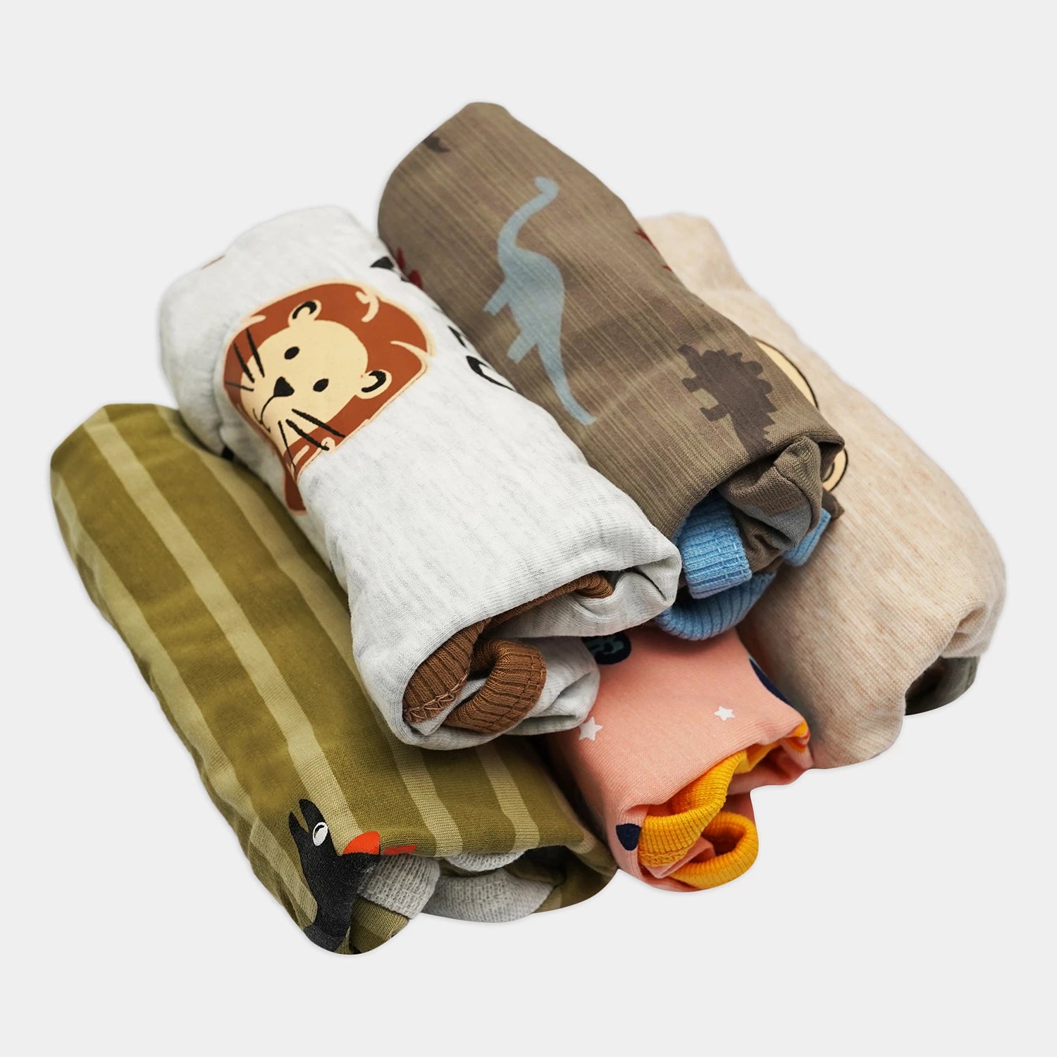 5-Pack Printed Mini Rompers