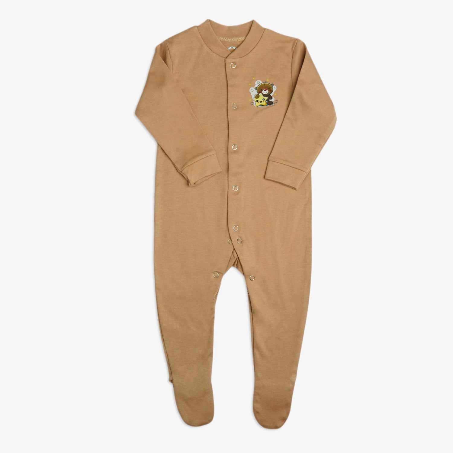 Girls 3-Piece Cotton Sleep Suit Romper Set with Socks