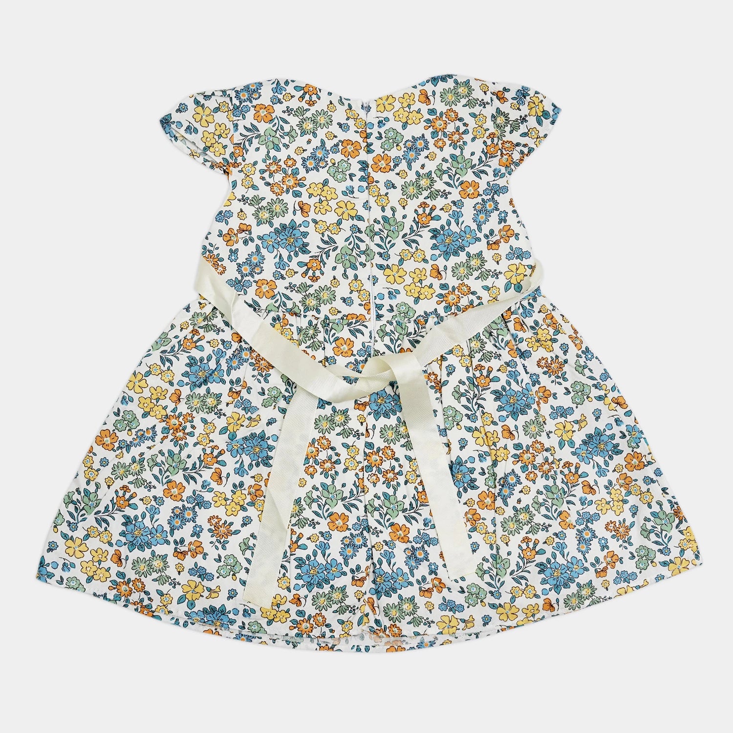 Girl’s Sleeveless Frock with Ribbon