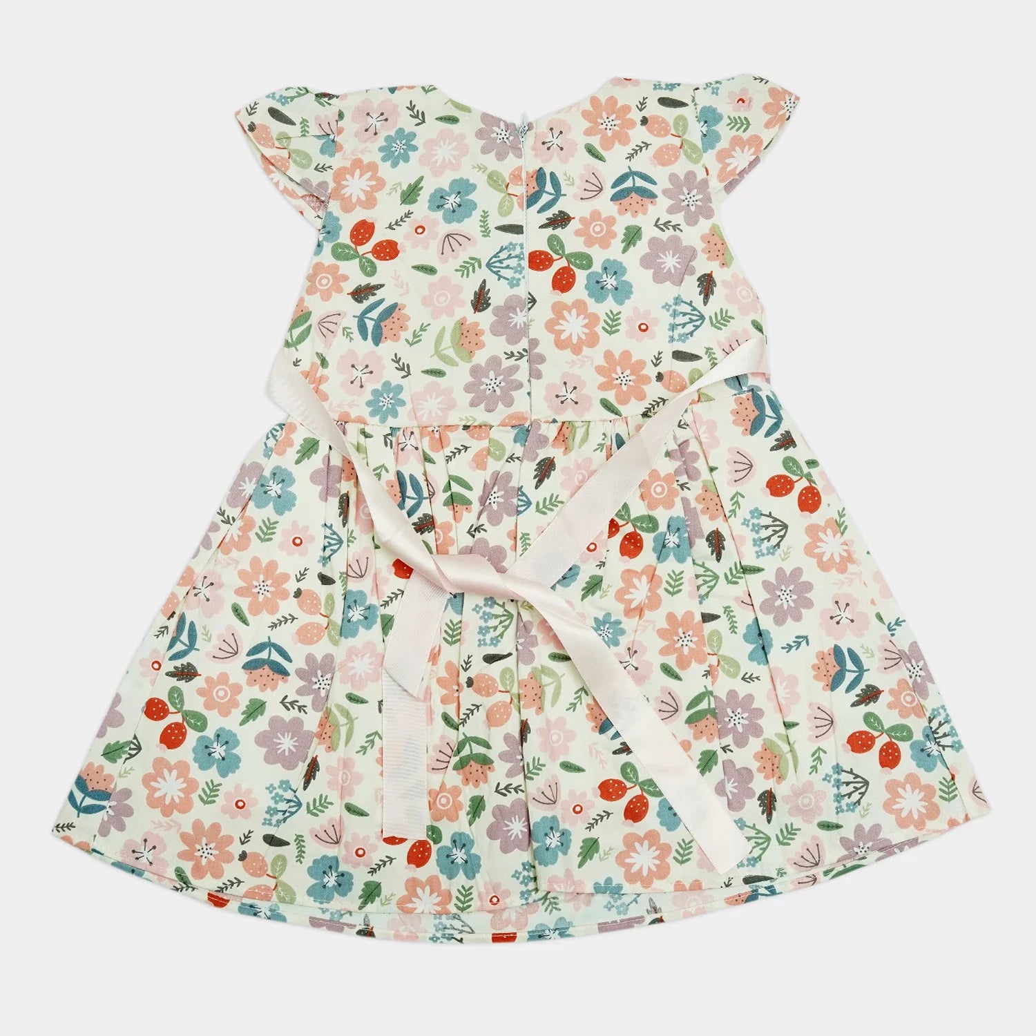 Girl’s Sleeveless Frock with Ribbon