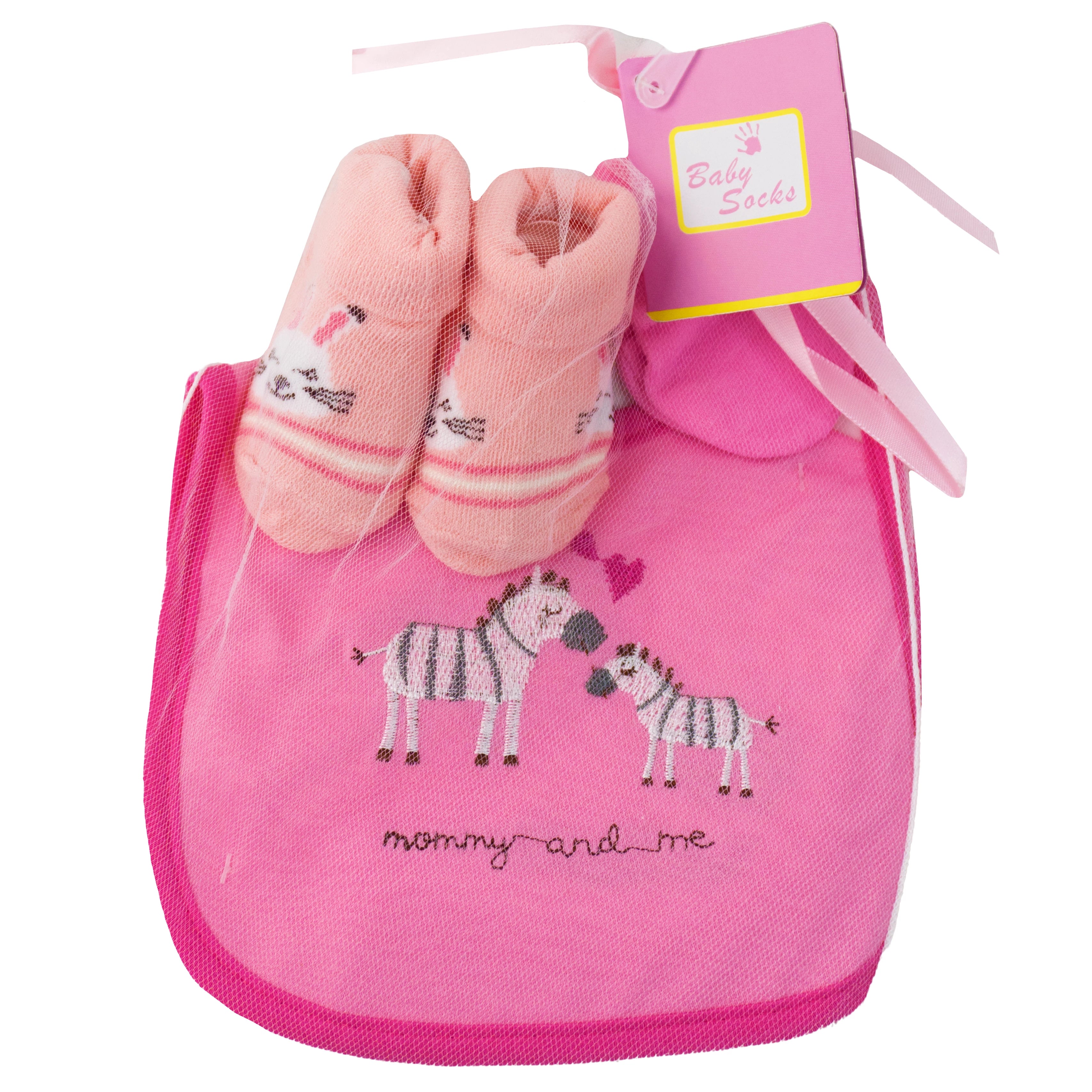 Baby Gift Set – Socks, Bibs, and Mittens