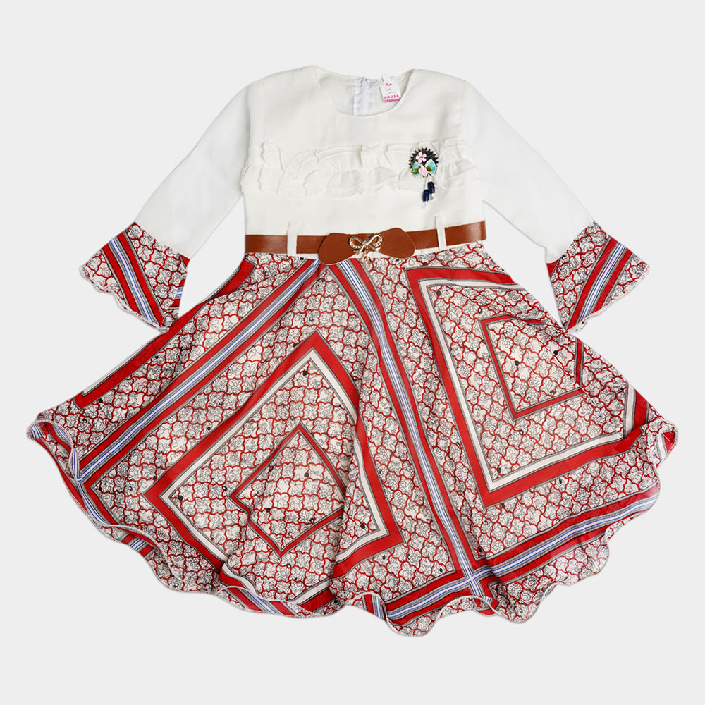 Elegant chiffon frock for girls