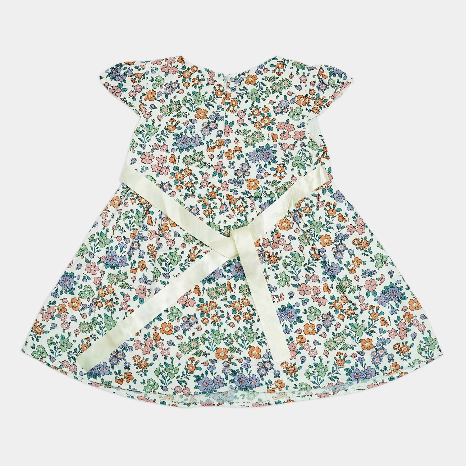 Girl’s Sleeveless Frock with Ribbon