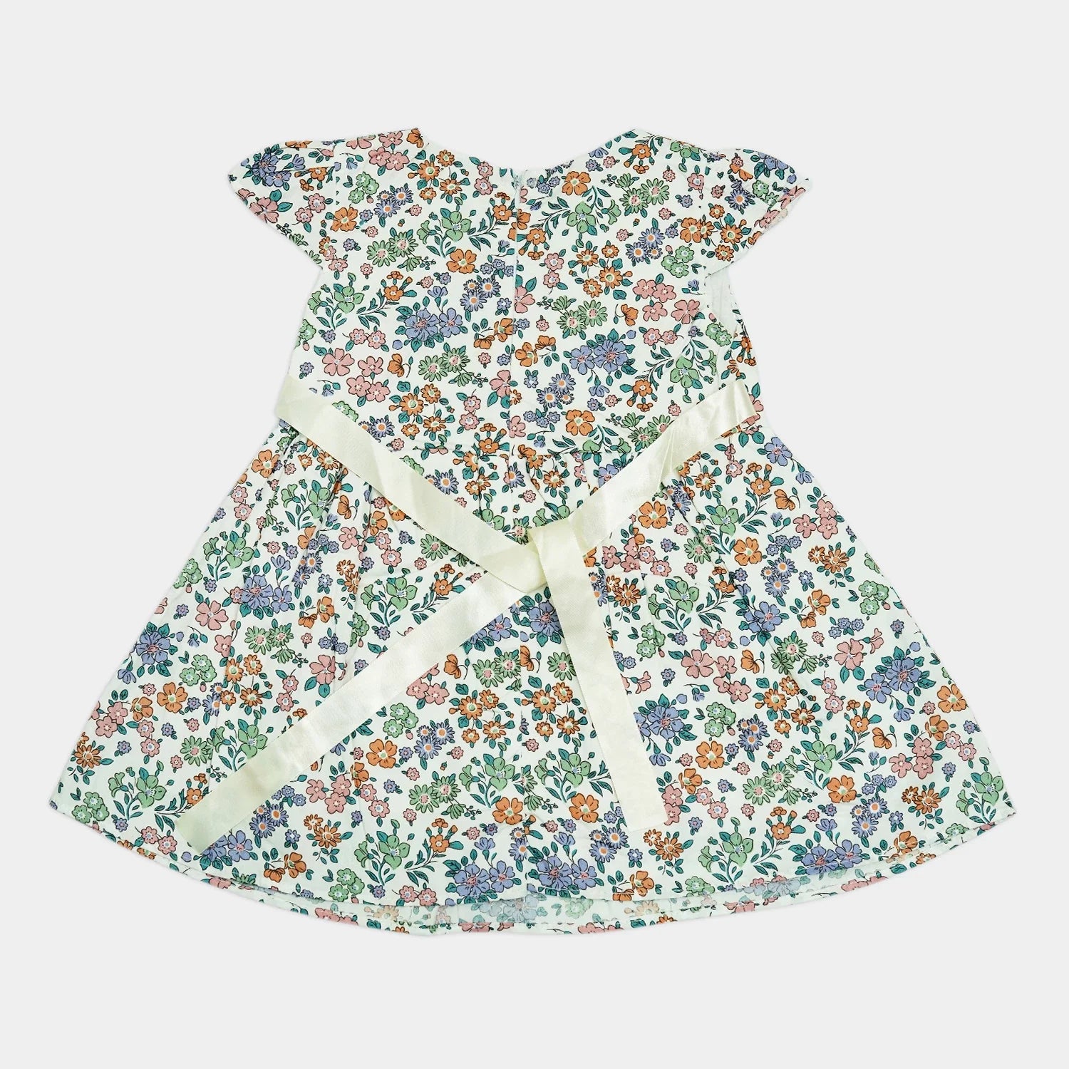 Girl’s Sleeveless Frock with Ribbon