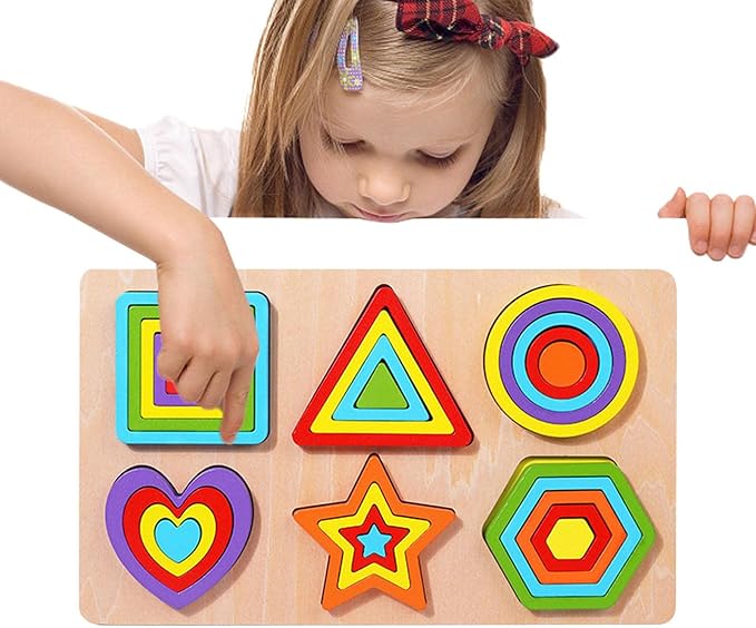 Wooden Peg Puzzle Shape Sorter