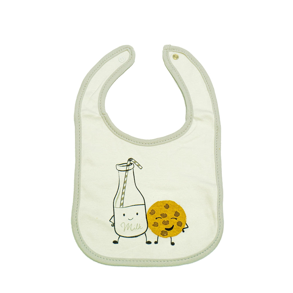 Milk And Cookie - Hudson Baby 3 Bibs & 2 Socks Set