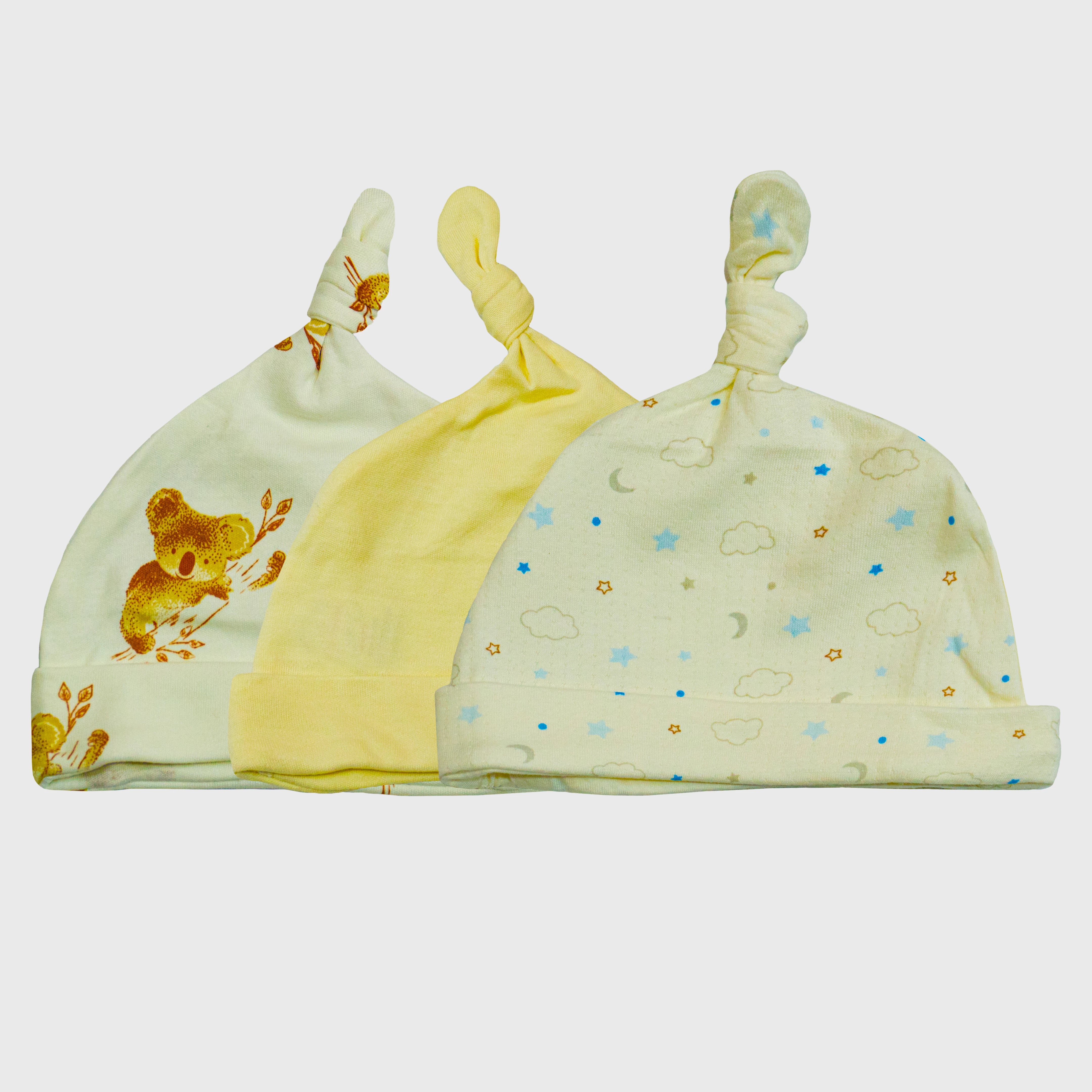 Baby Caps Set – 3 Pieces