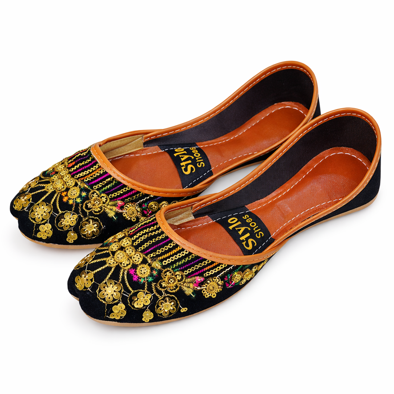 Women Traditional Khussa Shoes – Handmade Embroidered Punjabi Khussa Flats for Women | Wedding & Party Wear