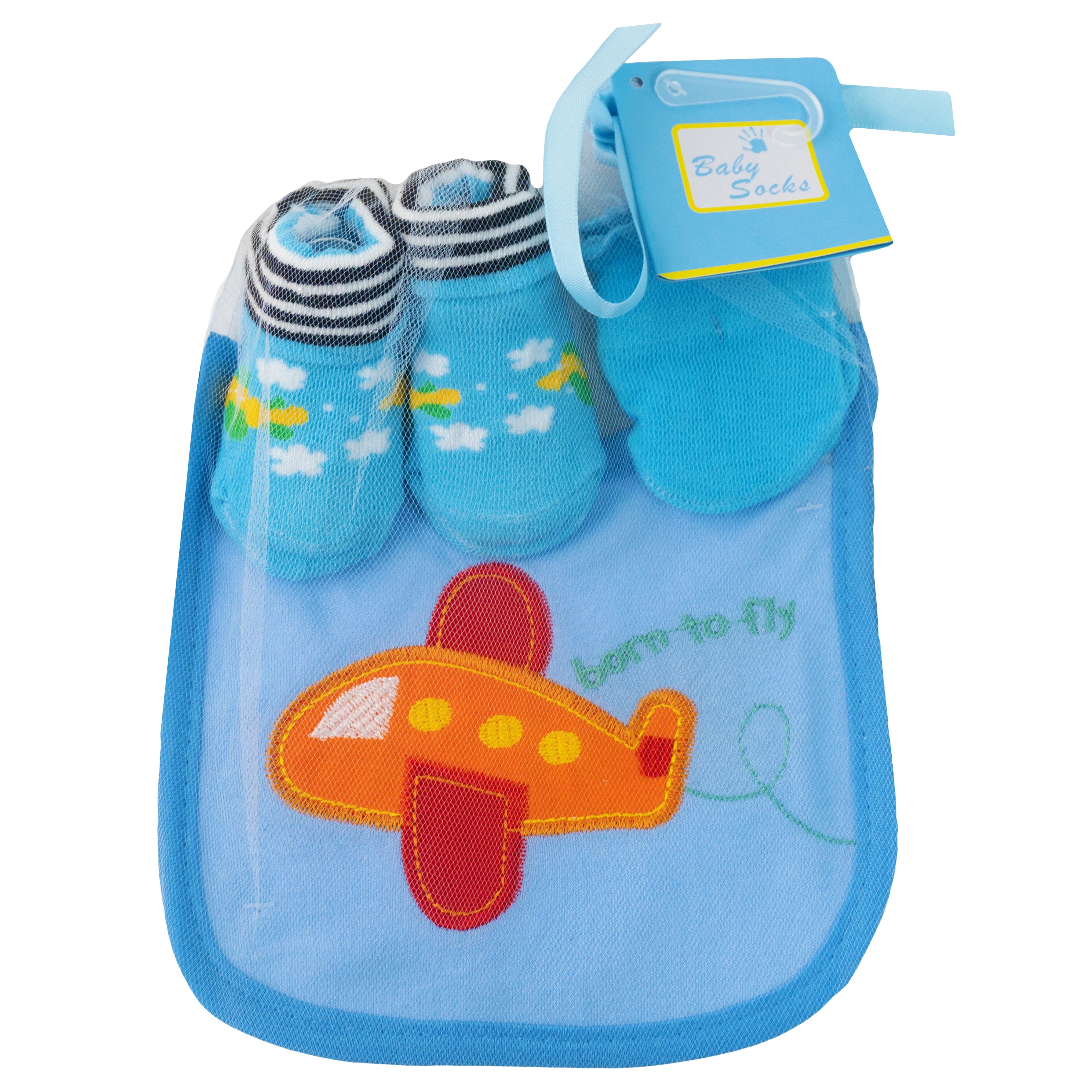 Baby Gift Set – Socks, Bibs, and Mittens