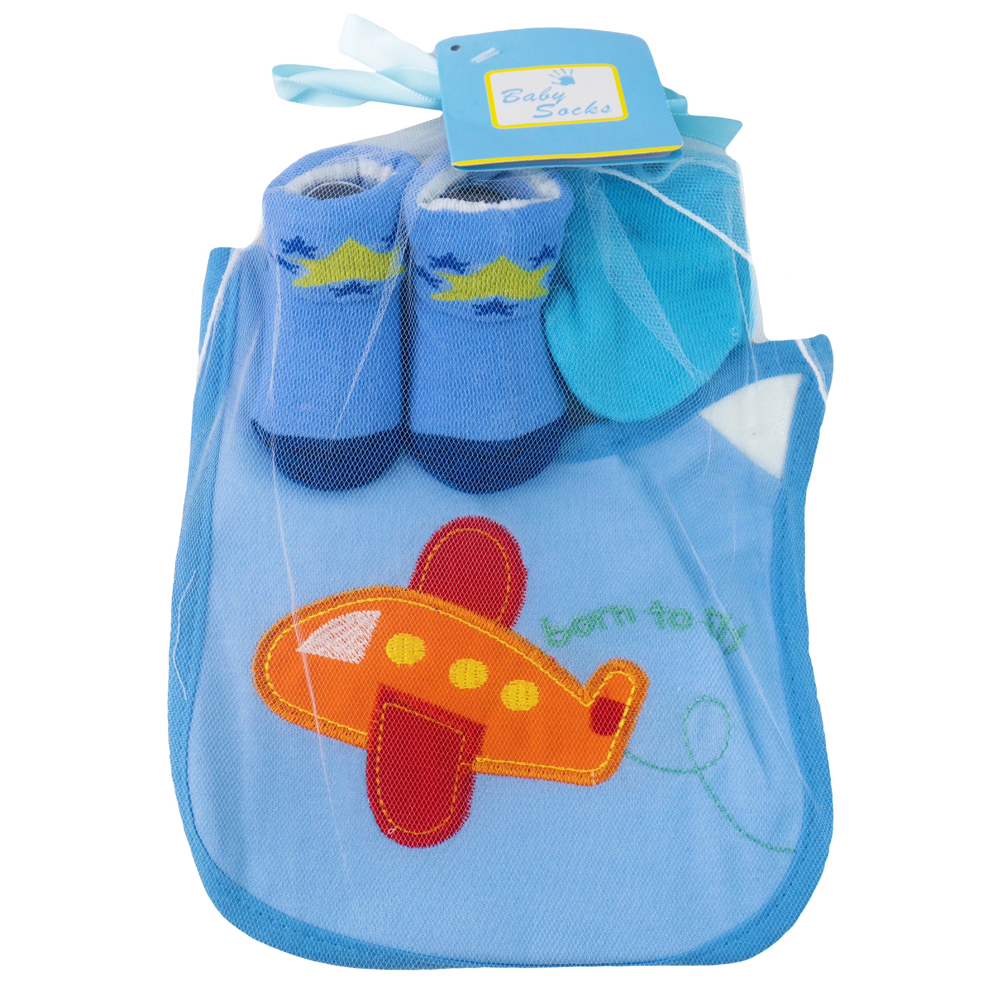Baby Gift Set – Socks, Bibs, and Mittens
