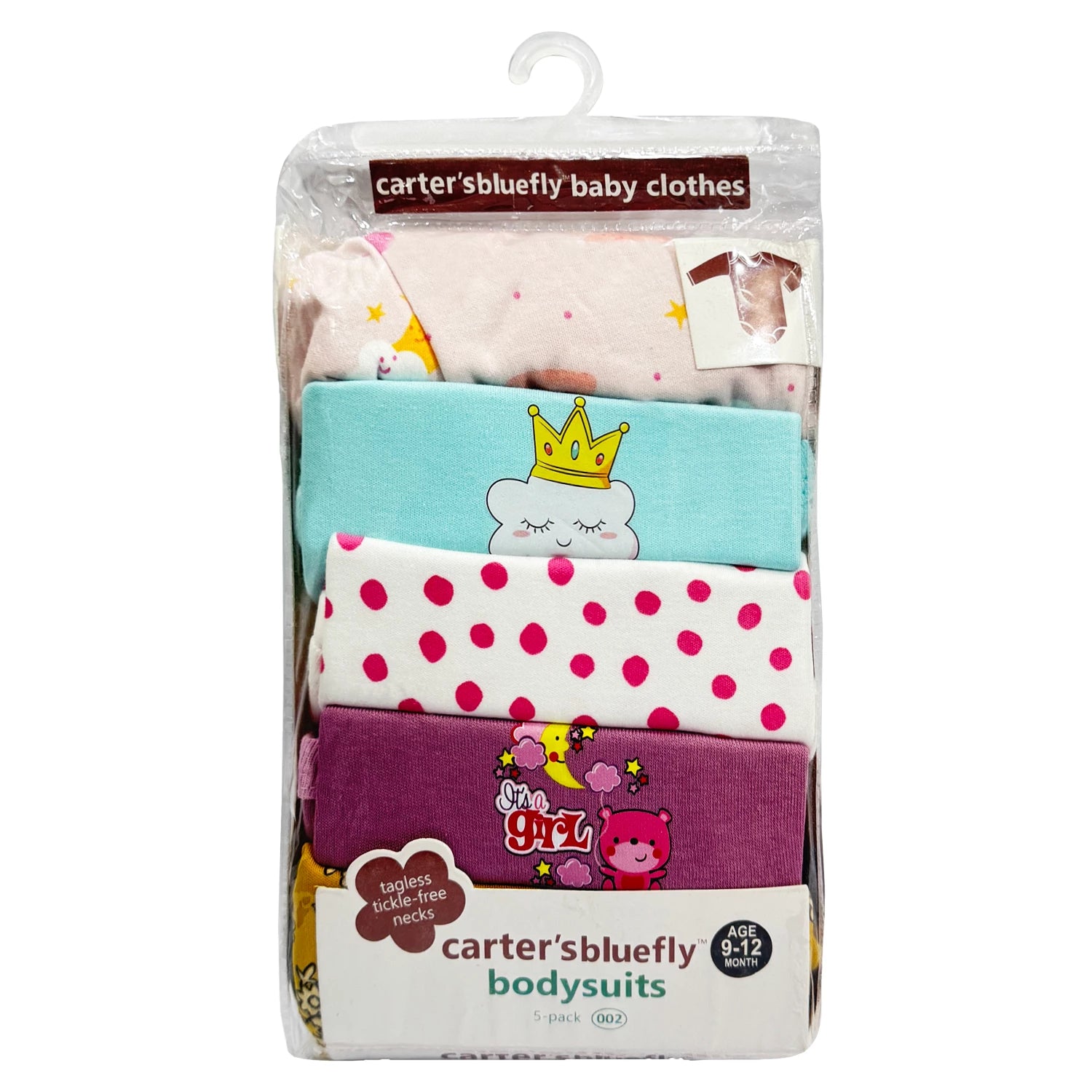 Carter’s Baby Bodysuits – Pack of 5 Soft Cotton Rompers