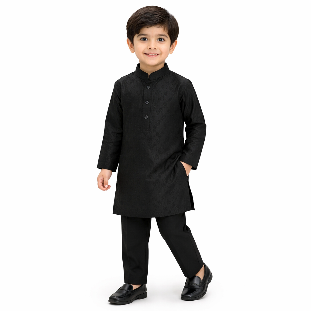 Pure Black Shalwar Kameez