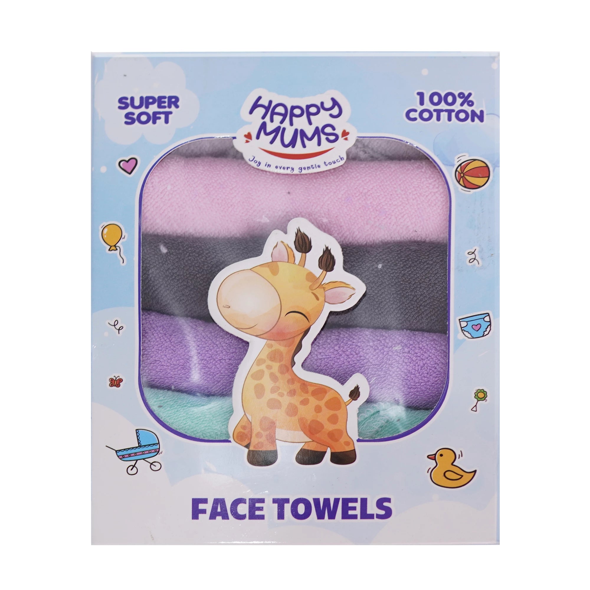HAPPY MUMS Face Towel – Soft & Gentle for Kids - Premium Baby & Kids Clothing in Pakistan | Little Minors