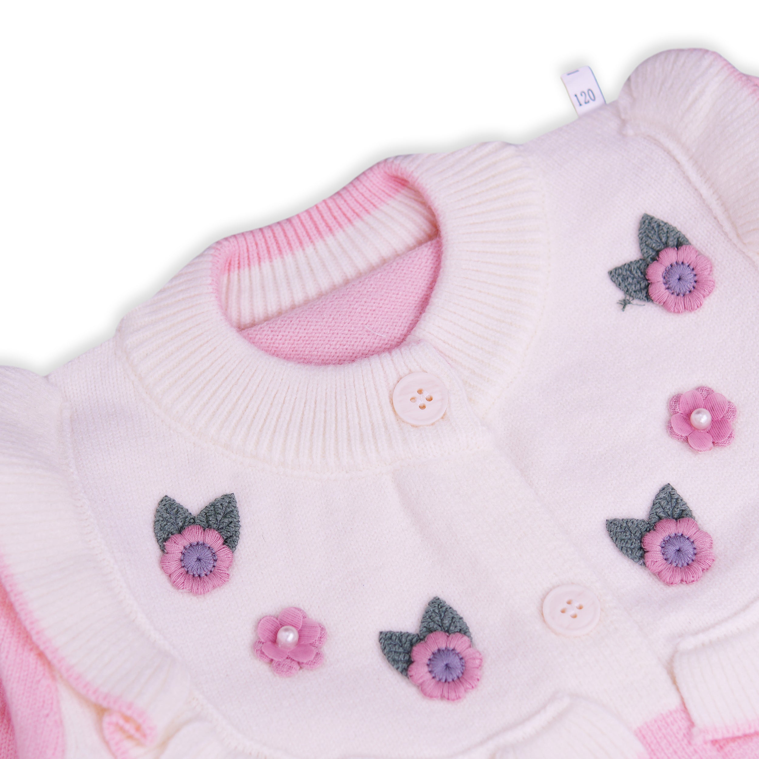 Girls Buttoned Wool Sweater