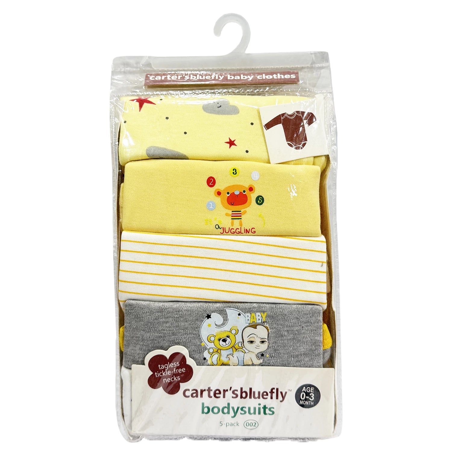 Carter’s Baby Bodysuits – Pack of 5 Soft Cotton Rompers