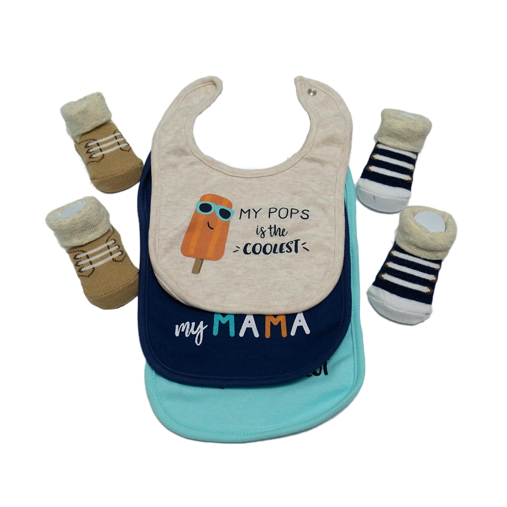 Coolest Pops - Aifeier 3 Bibs & 2 Socks