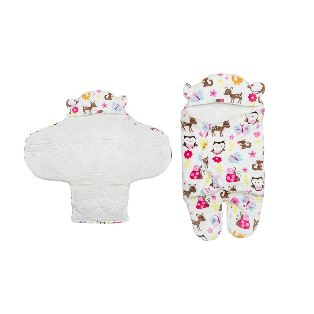 Baby Fleece Hooded Swaddle