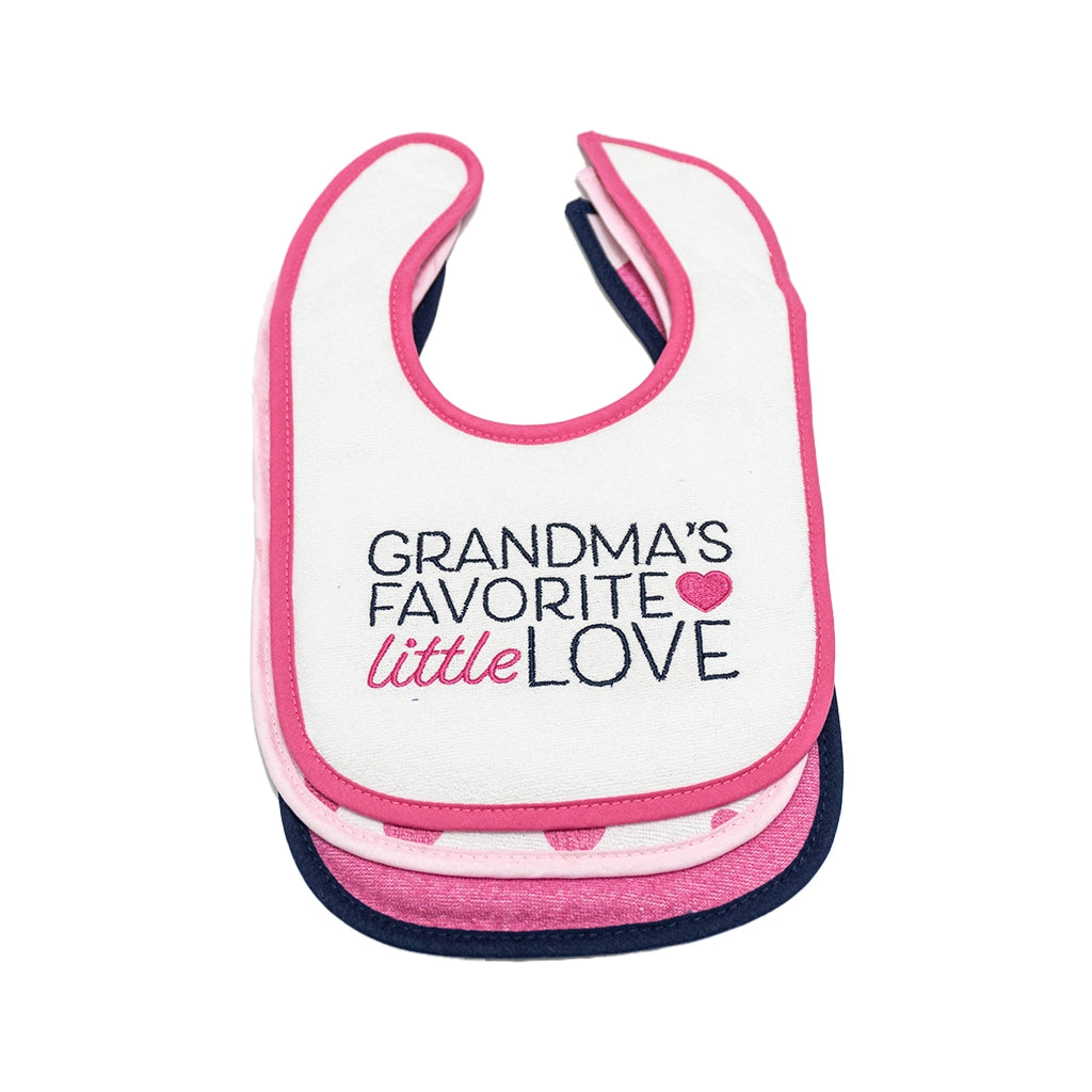 Grandma's Favorite - Hudson Baby Bib Set Pack of 3