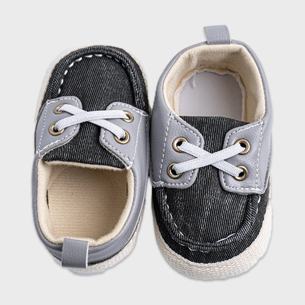 Two Tone Crisscross Loop Baby Sneaker