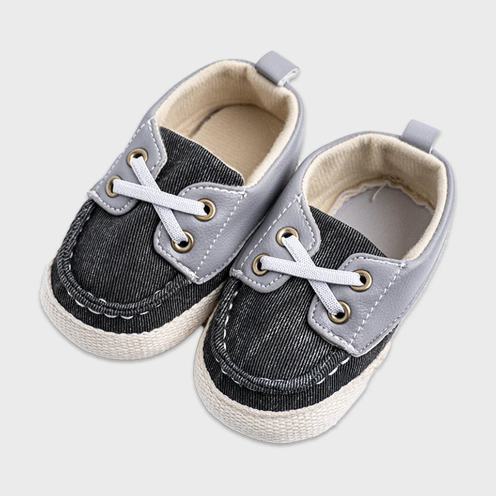 Two Tone Crisscross Loop Baby Sneaker