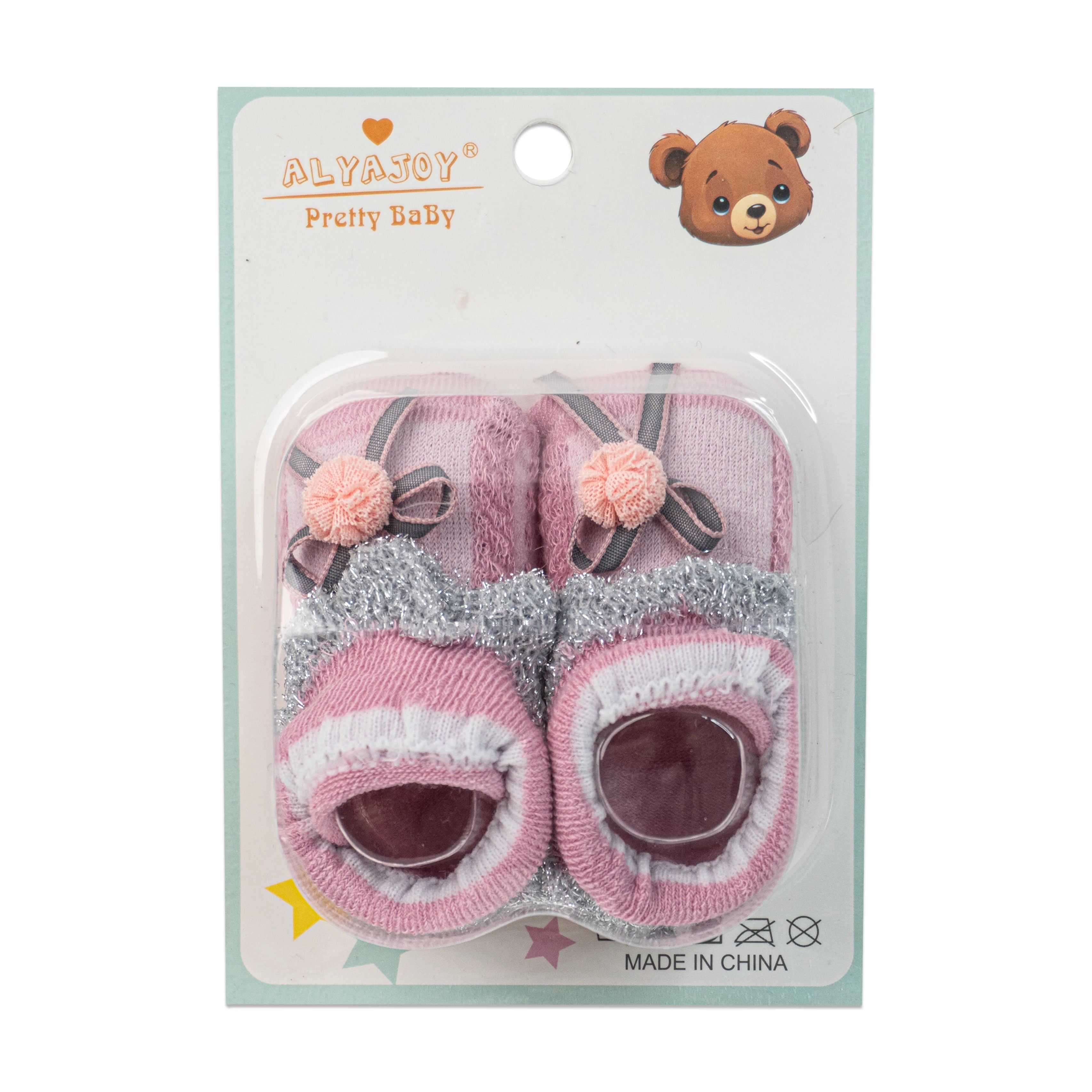 Alya Joy Booties with Bow and Sparkling Lace