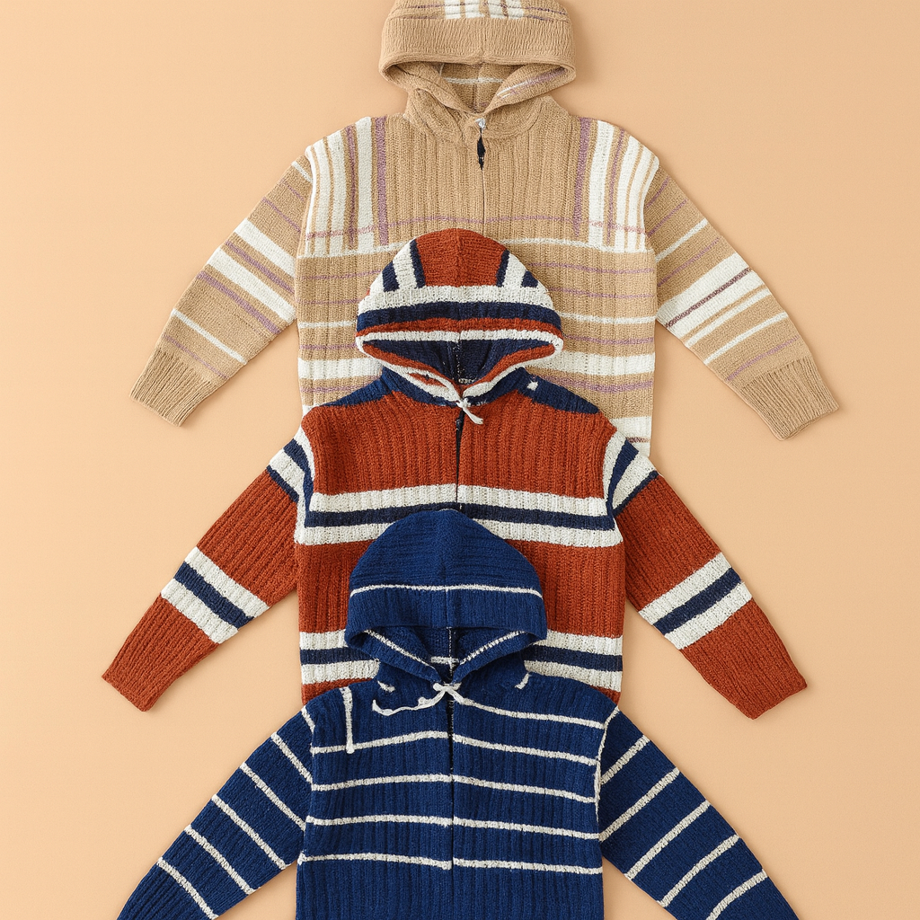 Kid's Zipper Sweater Hoodies - Pack of 3