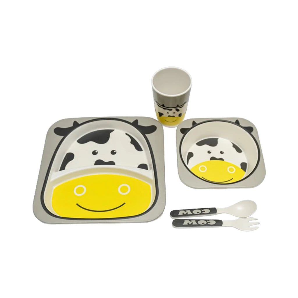 Bamboo Fiber 5PC Bowl Set | Dinner Set For Kids - Little Minors