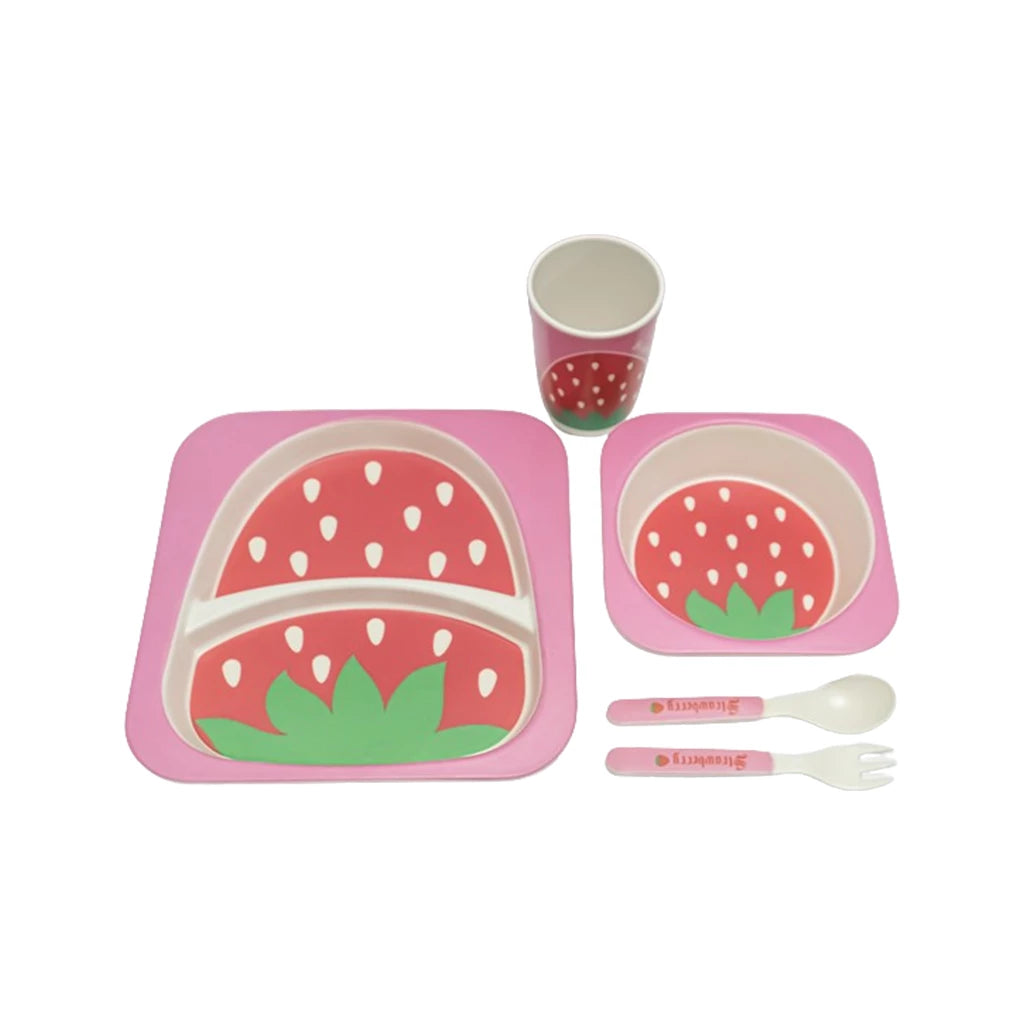 Bamboo Fiber 5PC Bowl Set | Dinner Set For Kids - Little Minors