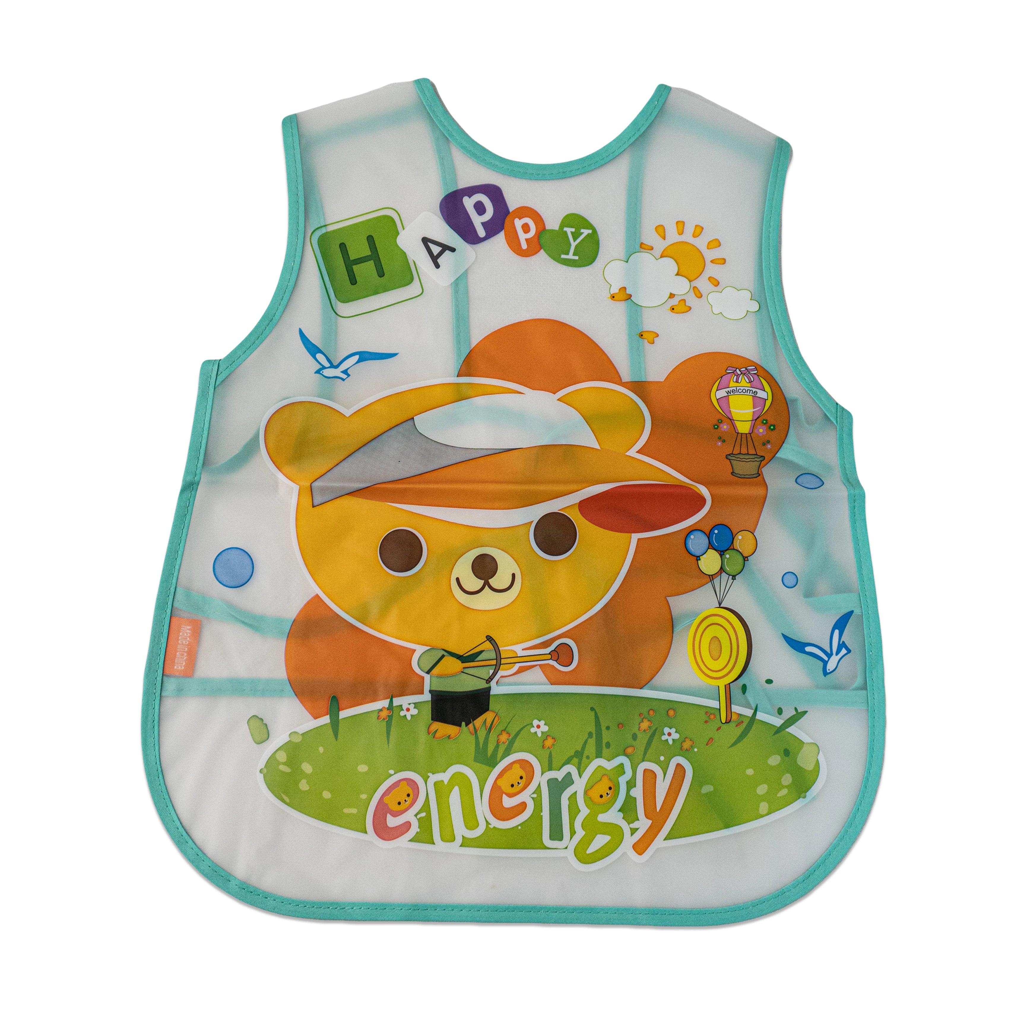 Tie-able Lace Plastic Bib – Easy to Adjust and Clean