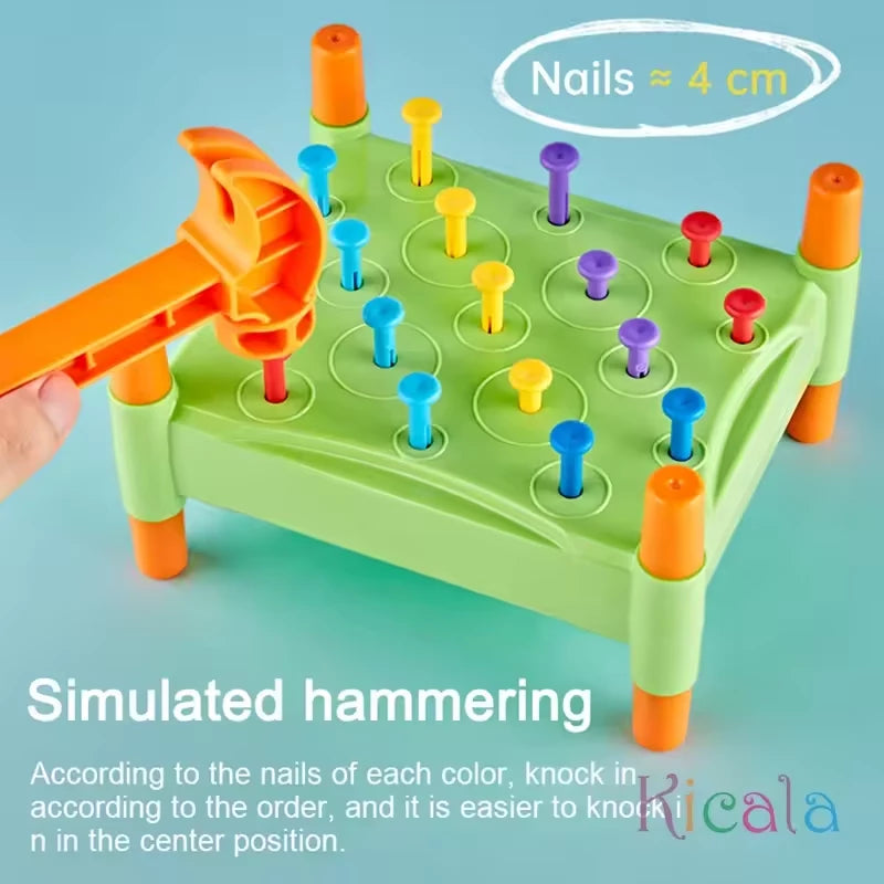 Toy Set for Kids – Simulated Nail Bench with Hammer