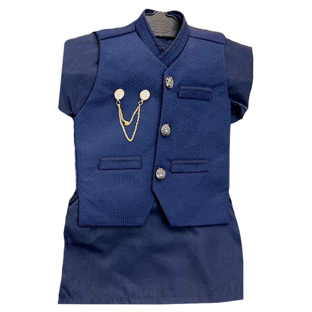 Kids 3-Piece Kurta Pajama Waistcoat Set