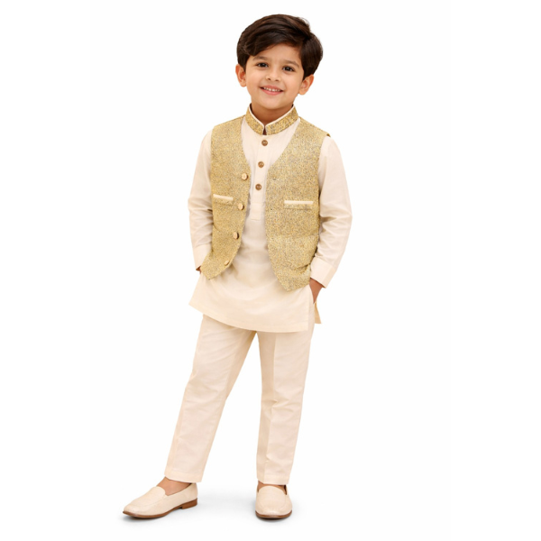 Pastel Grace Shalwar Kamez + Waistcoat