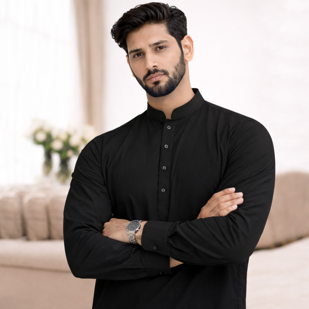 Men’s Premium Plain Shalwar Kameez – Classic Fit Wash & Wear Suit (Formal & Casual Wear)