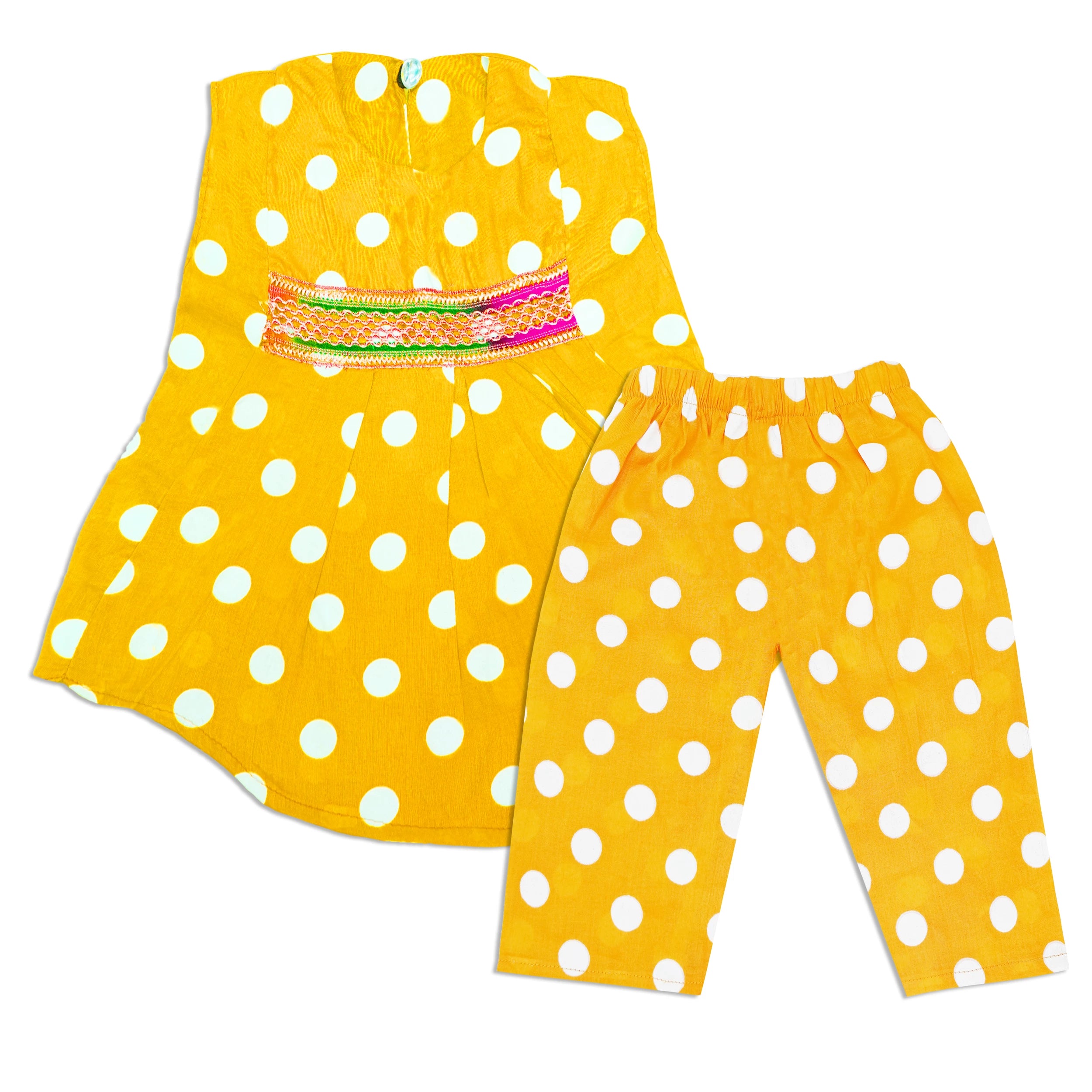 Polka Dot Girls’ 2-Piece Frock Set
