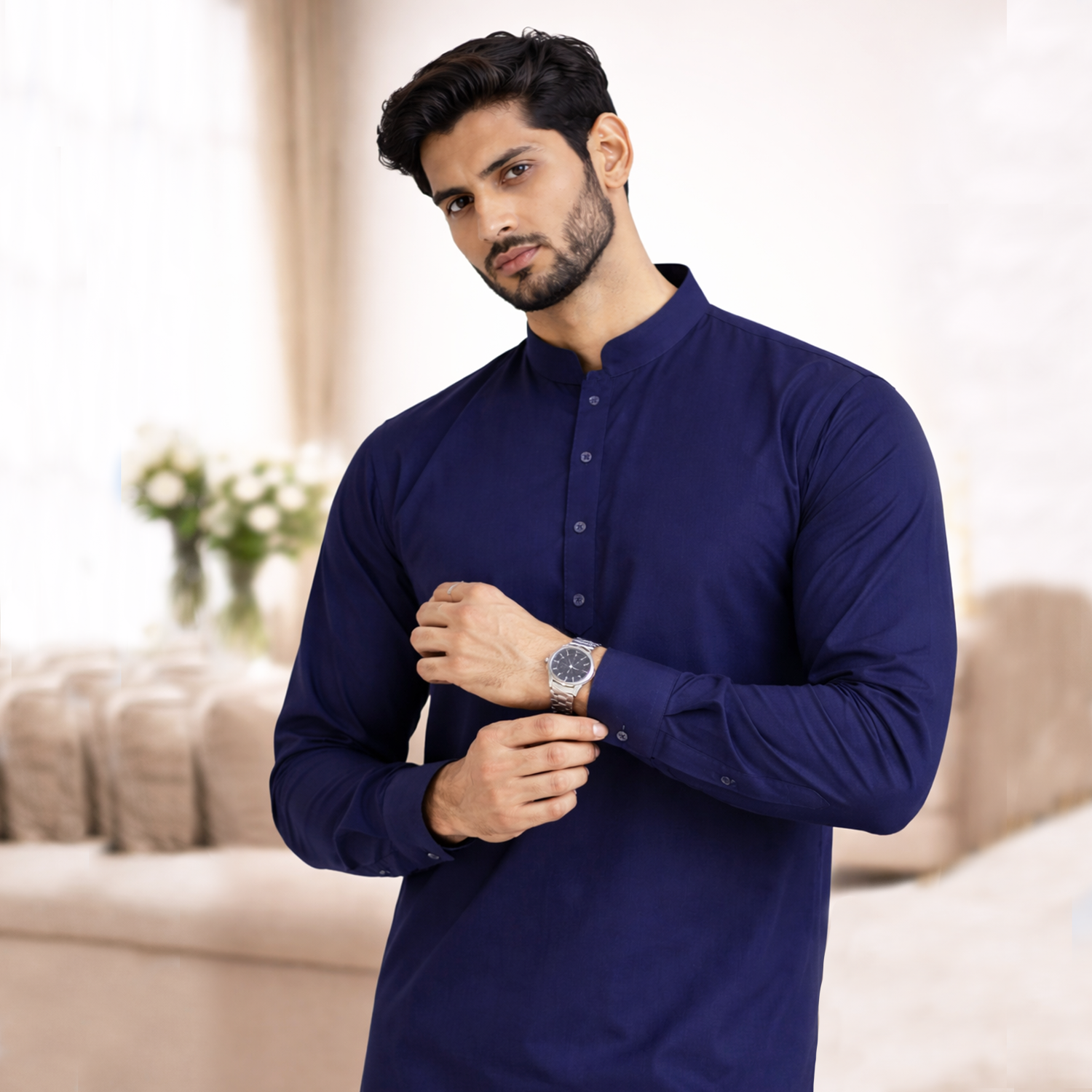 Men’s Premium Plain Shalwar Kameez – Classic Fit Wash & Wear Suit (Formal & Casual Wear)