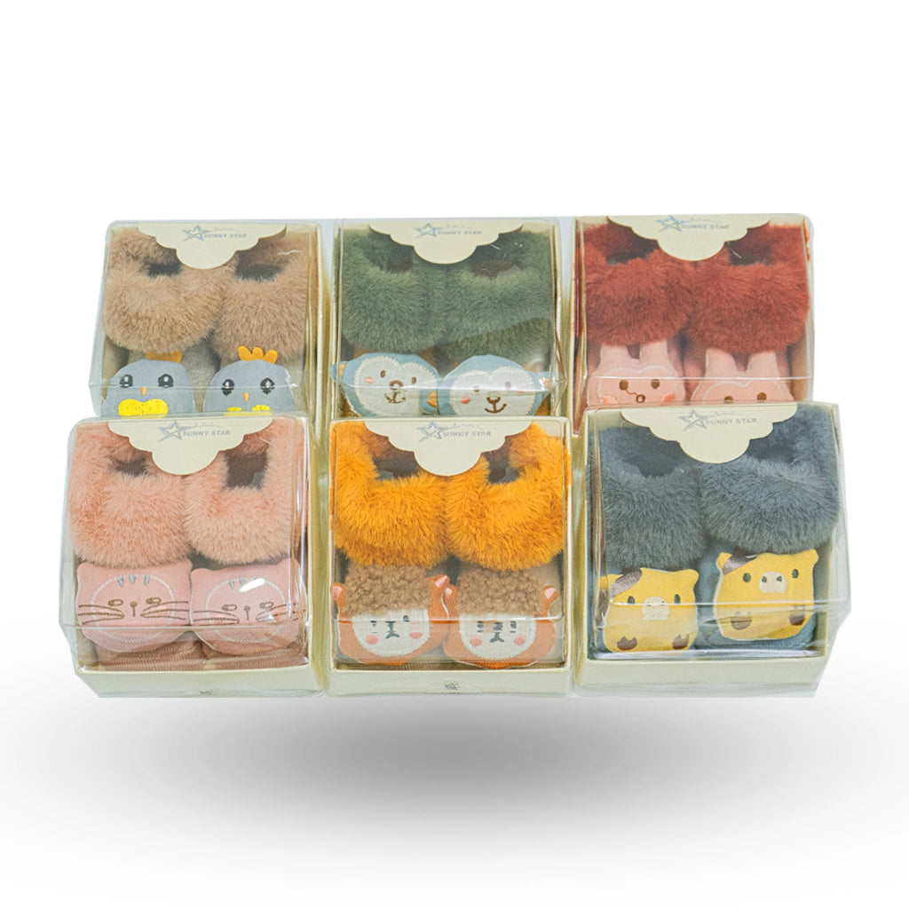 Sunny Star Towel Socks - New Born