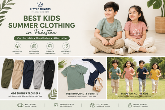 kids wearing comfortable summer clothes playing outdoor Pakistan