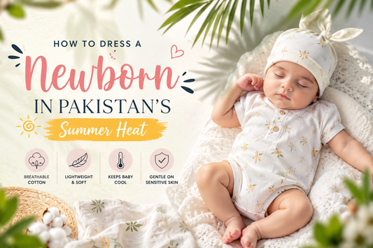 How to dress a newborn in Pakistan's summer heat wearing lightweight cotton clothing