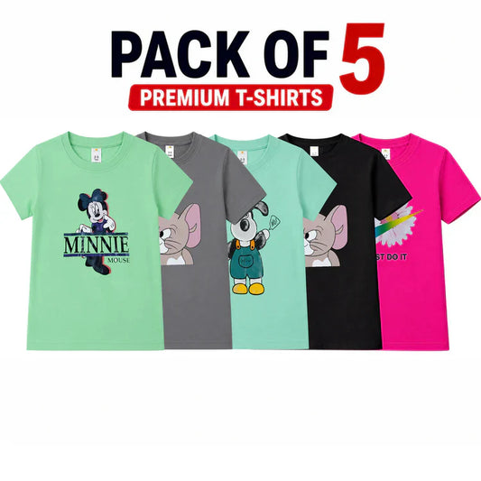 Stylish Girls Cotton Kids T-Shirts | Little Minors