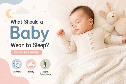 Baby sleeping peacefully in breathable cotton sleepwear suitable for safe and comfortable nighttime sleep.