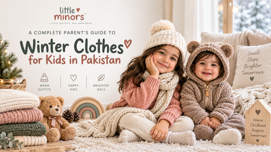 Best winter clothes for kids in Pakistan including baby rompers and sweaters