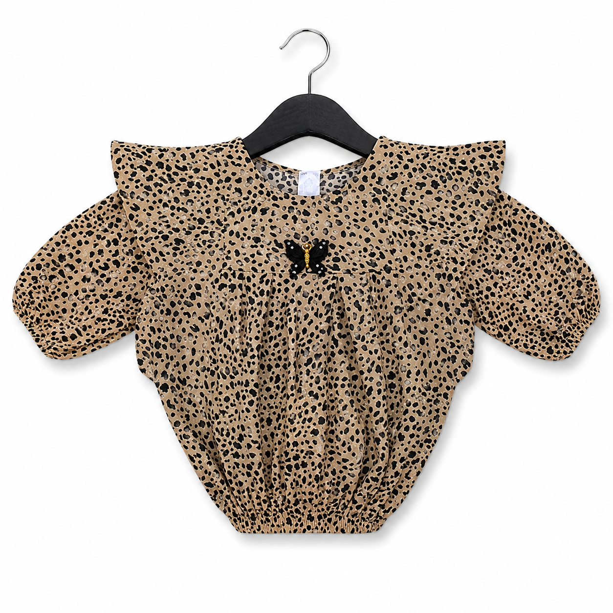 Girls tops online in Pakistan - printed puff sleeve tops for girls