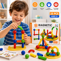 Magnetic Construction Set 25 Pieces – Educational Magnetic Building Toy