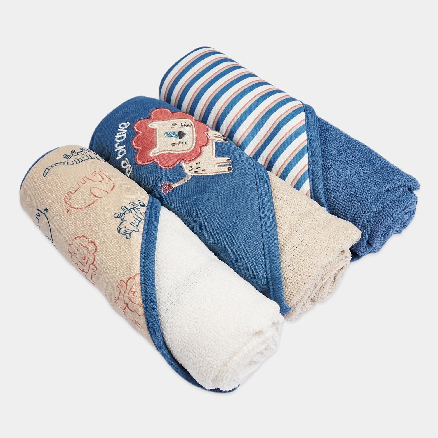 Duck Goose 3 Hooded Towels & 3 Washcloth Set