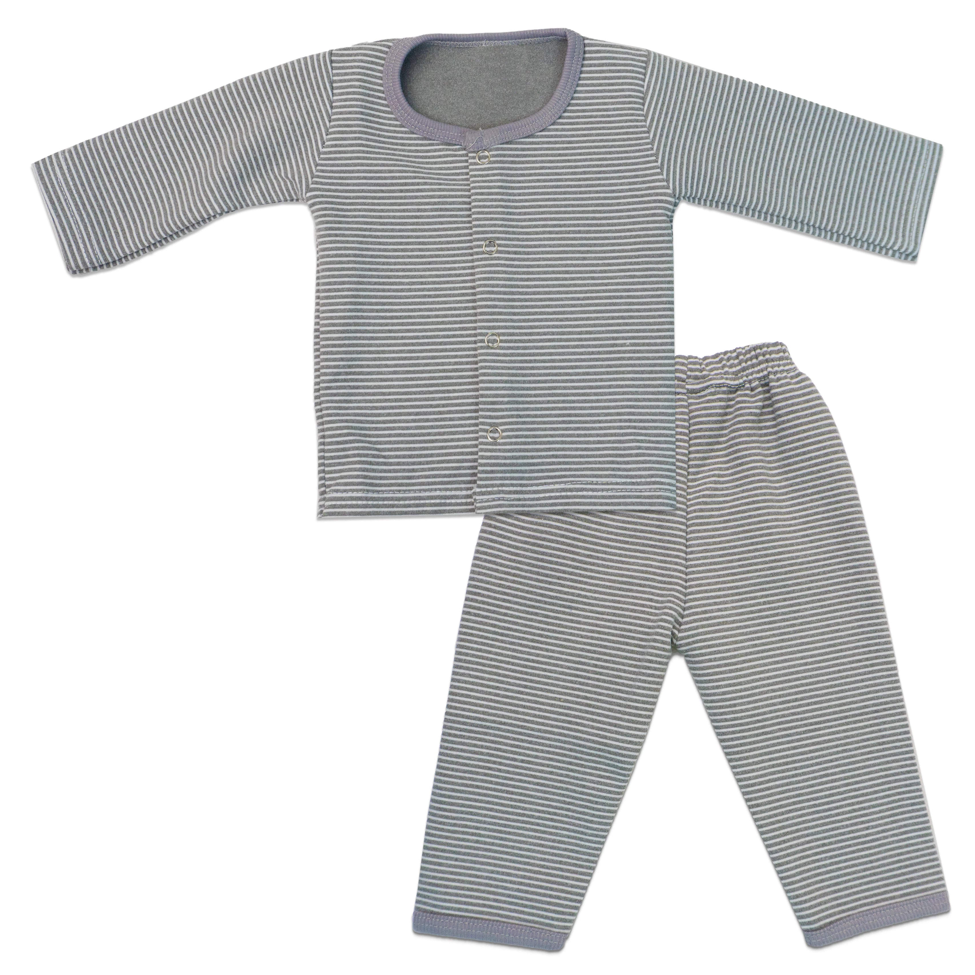 Striped Fleece Suit - Casual Chic