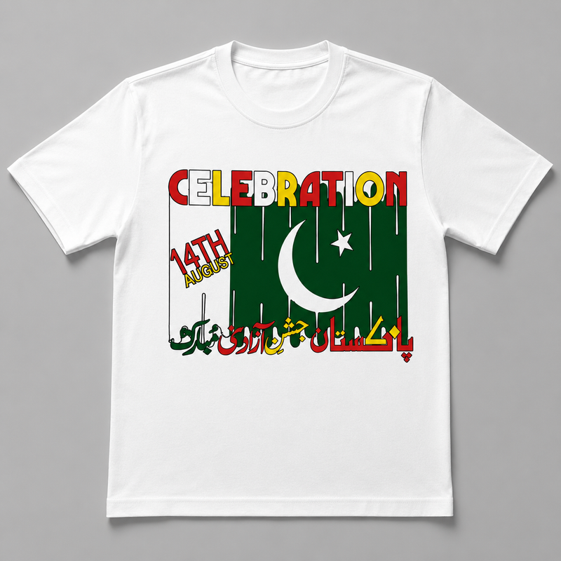 Kids Pakistan Independence Day 14 August Printed T-Shirts