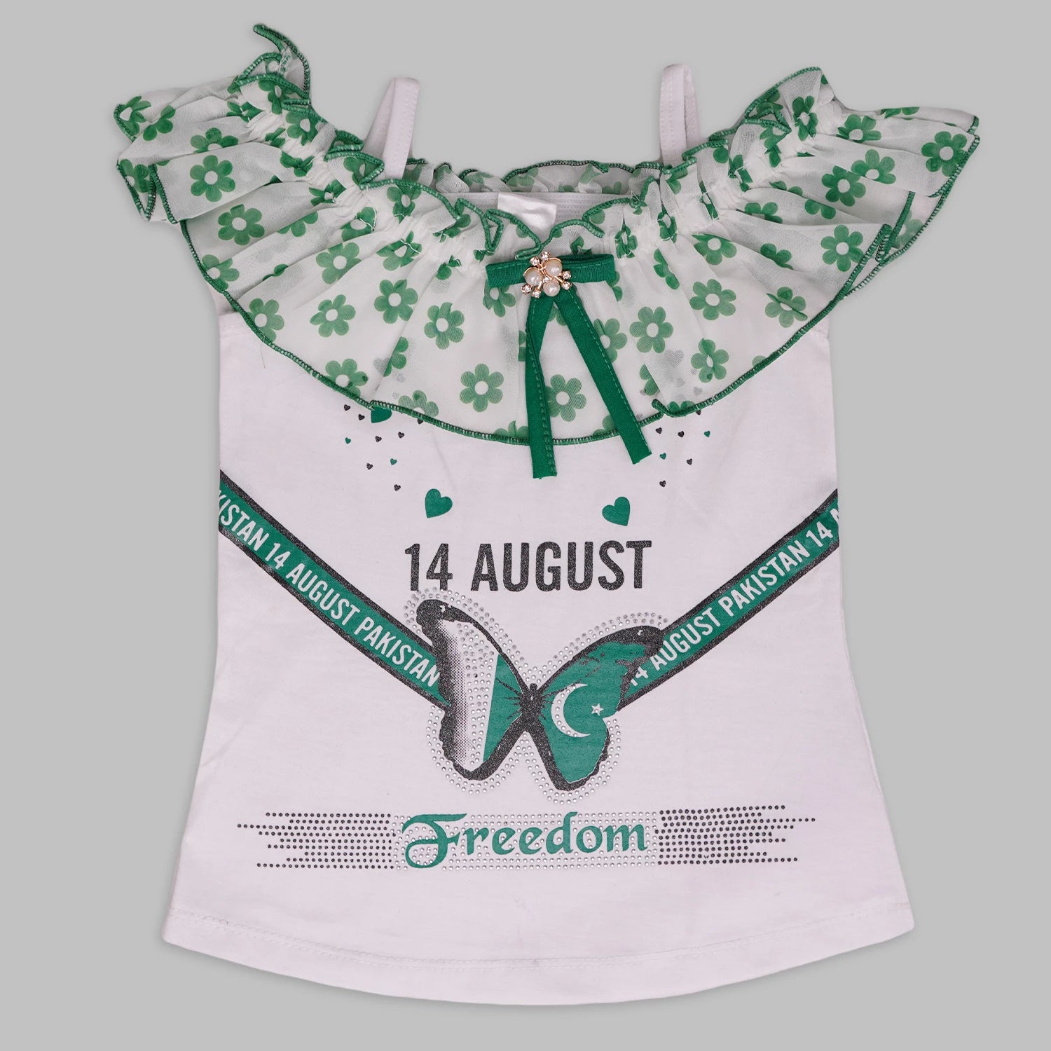 14th August Girls' Frock & Trouser Set – Azadi Special